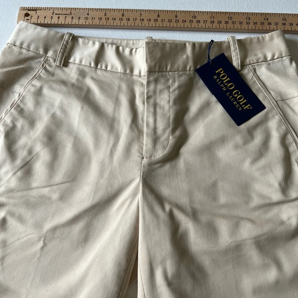 Ralph Lauren Women's Khaki Knee-Length Golf Shorts Size 2 NWT